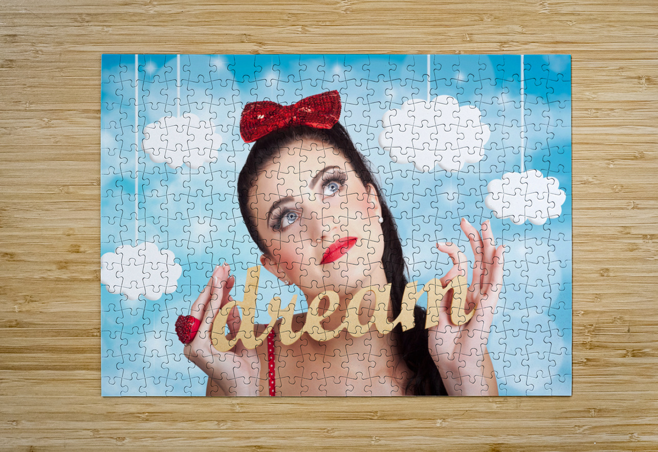 Inspire to create. Pinup your dreams to the sky Jorgo Puzzle printing