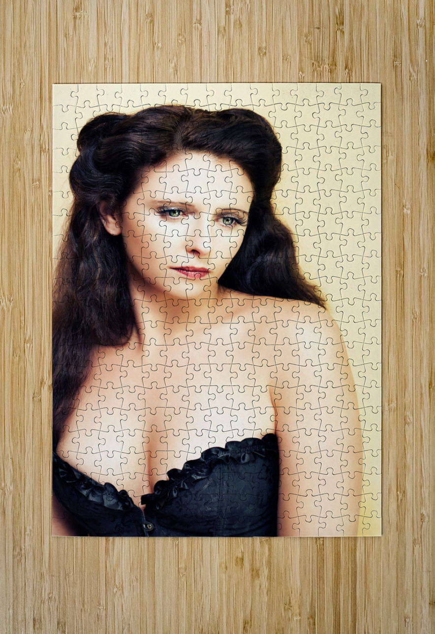 Retro Portrait Of A Young Brunette Beauty Jorgo Puzzle printing