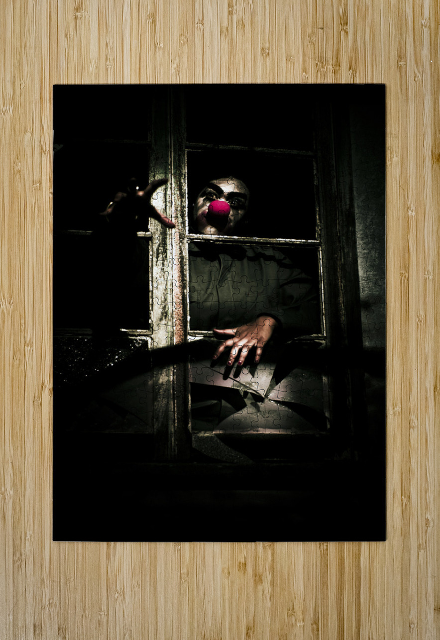 Scary Clown Clawing Window Jorgo Puzzle printing