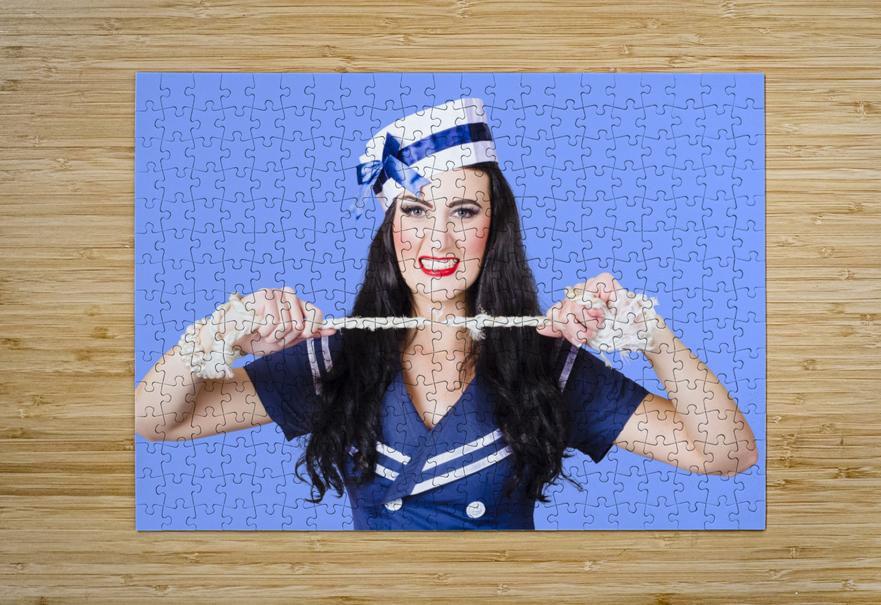 Navy pin up poster girl breaking rope  Jorgo Puzzle printing