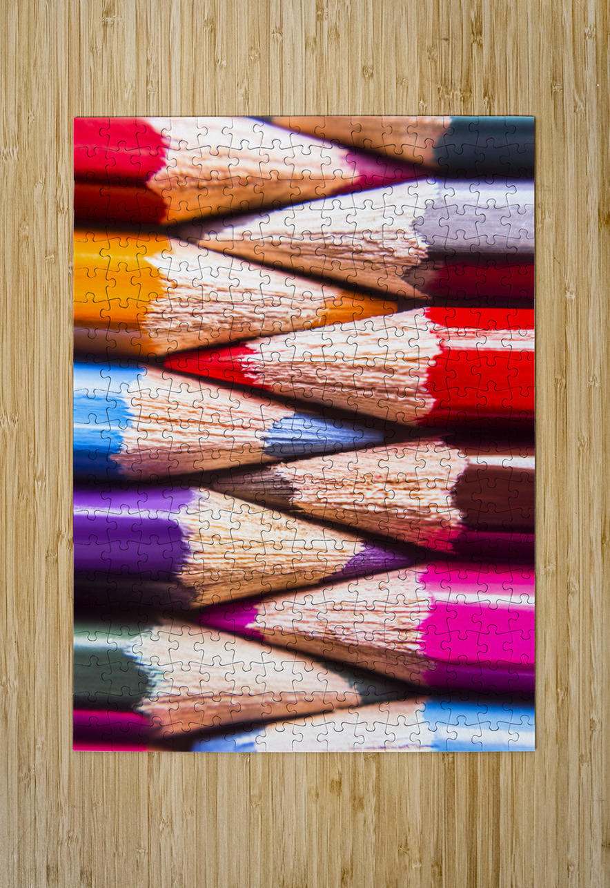 Macro coloured pencil crossover Jorgo Puzzle printing