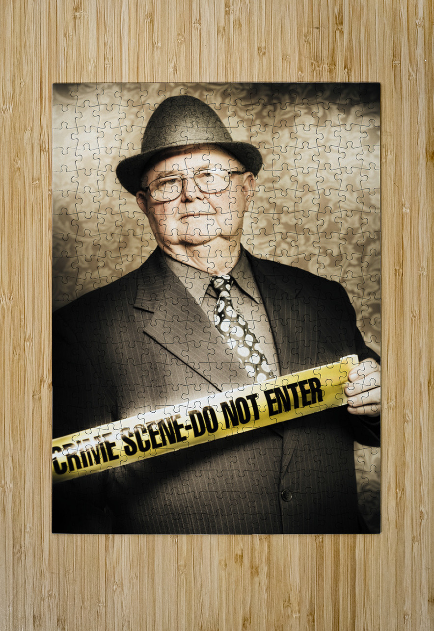 Astute fifties crime scene investigator Jorgo Puzzle printing