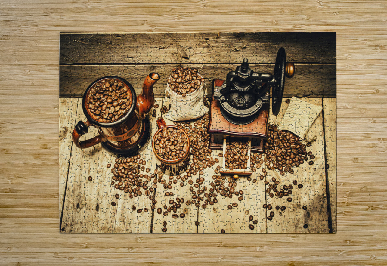 Retro coffee bean mill Jorgo Puzzle printing
