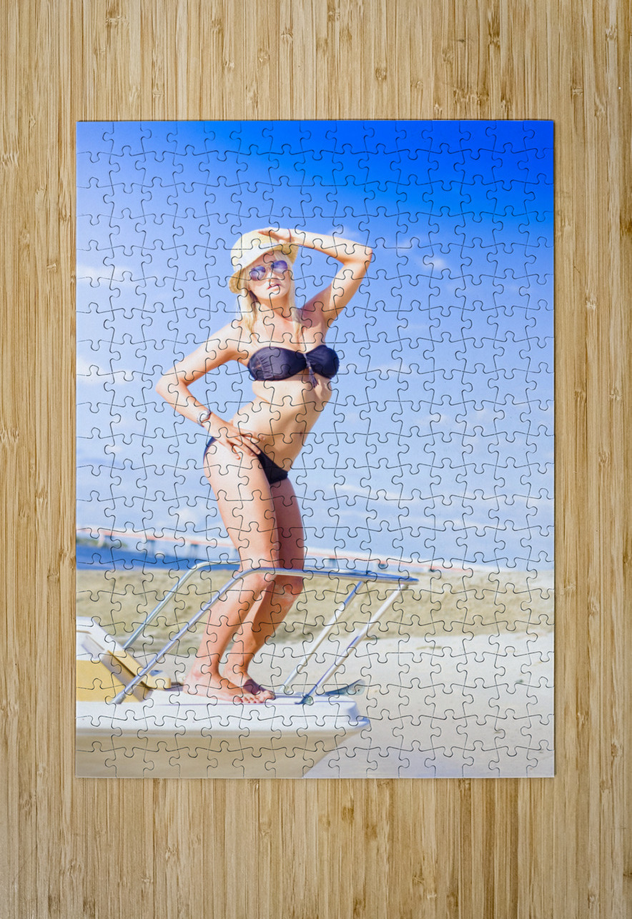 Beach Babe On Cruise Boat Jorgo Puzzle printing