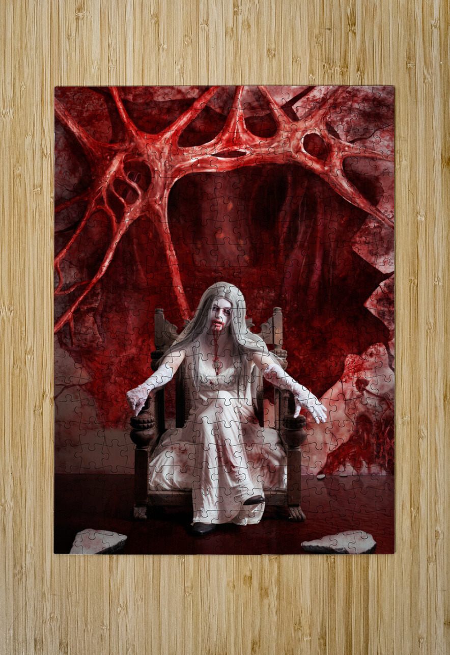 Halloween fine art portrait. Young vampire woman  Jorgo Puzzle printing