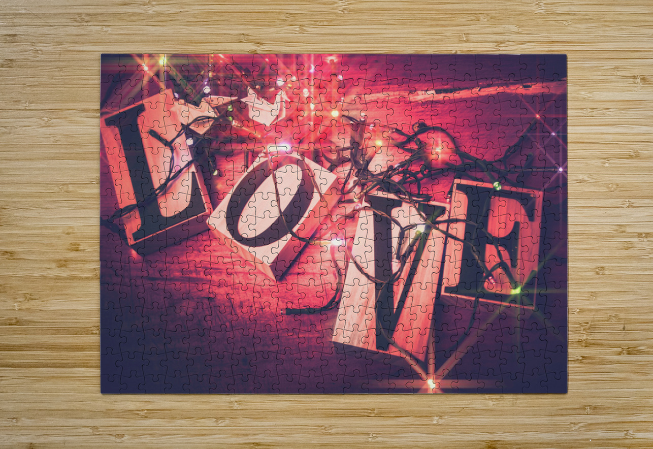 Love birds and wooden sentiments Jorgo Puzzle printing