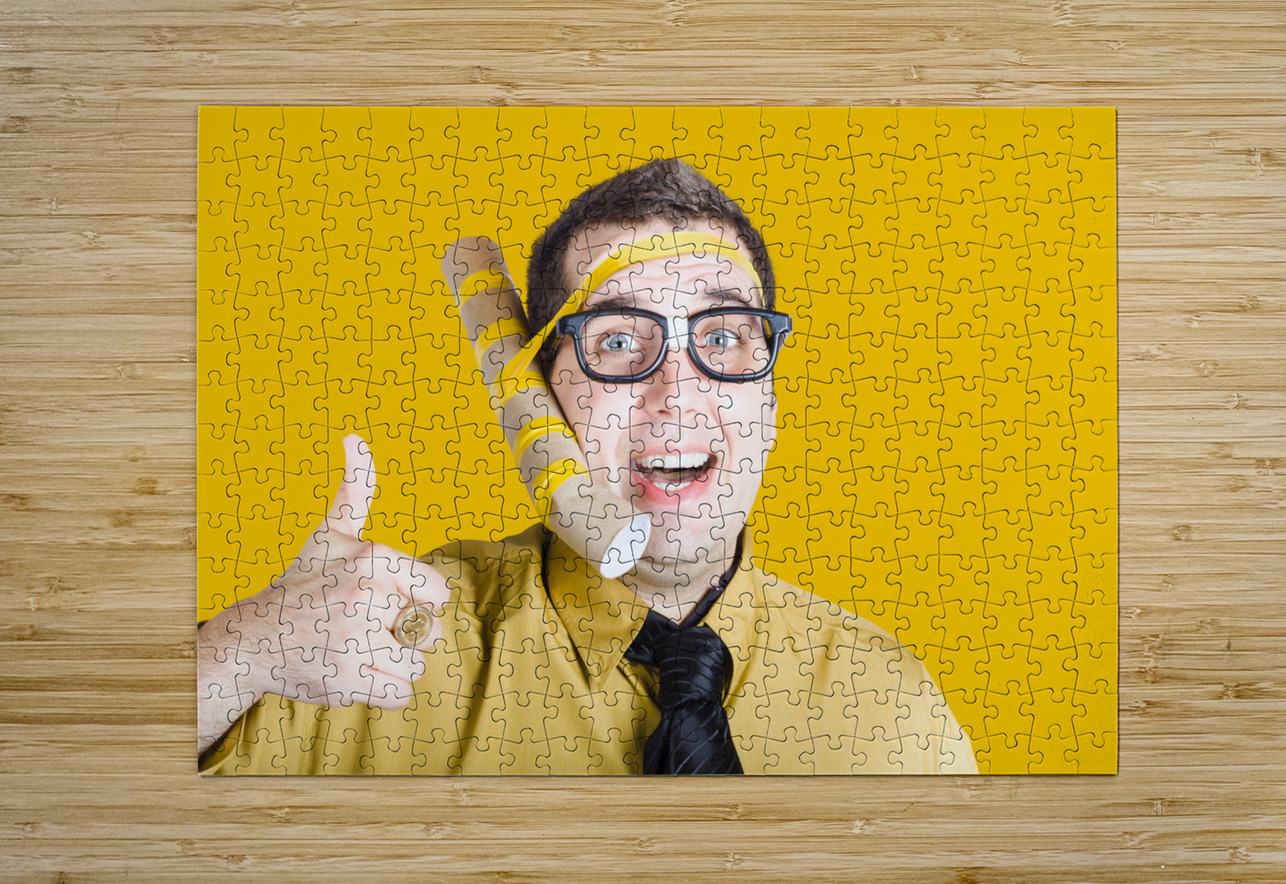 Inventive businessman with new technology Jorgo Puzzle printing