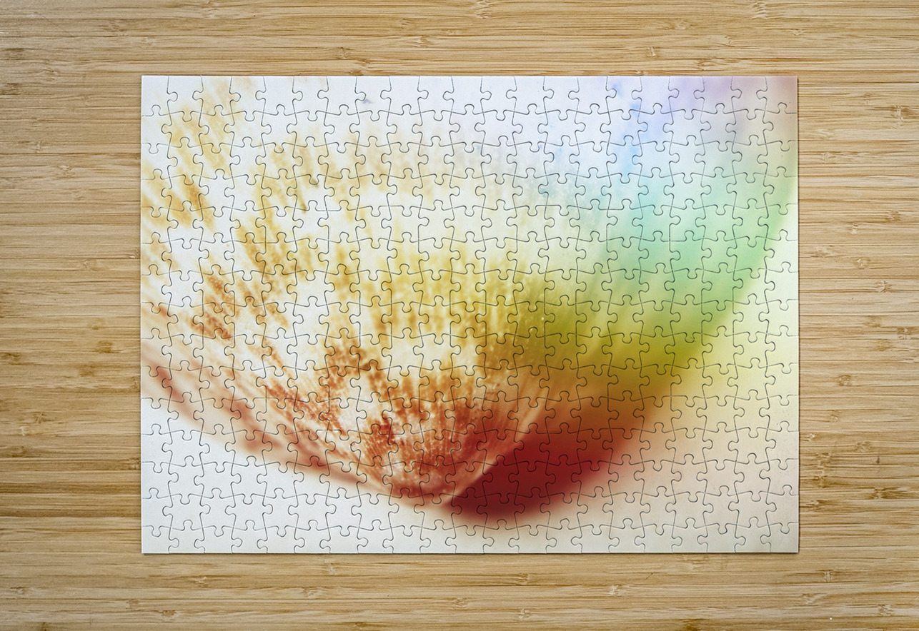 Colorful light flare over seashell Jorgo Puzzle printing