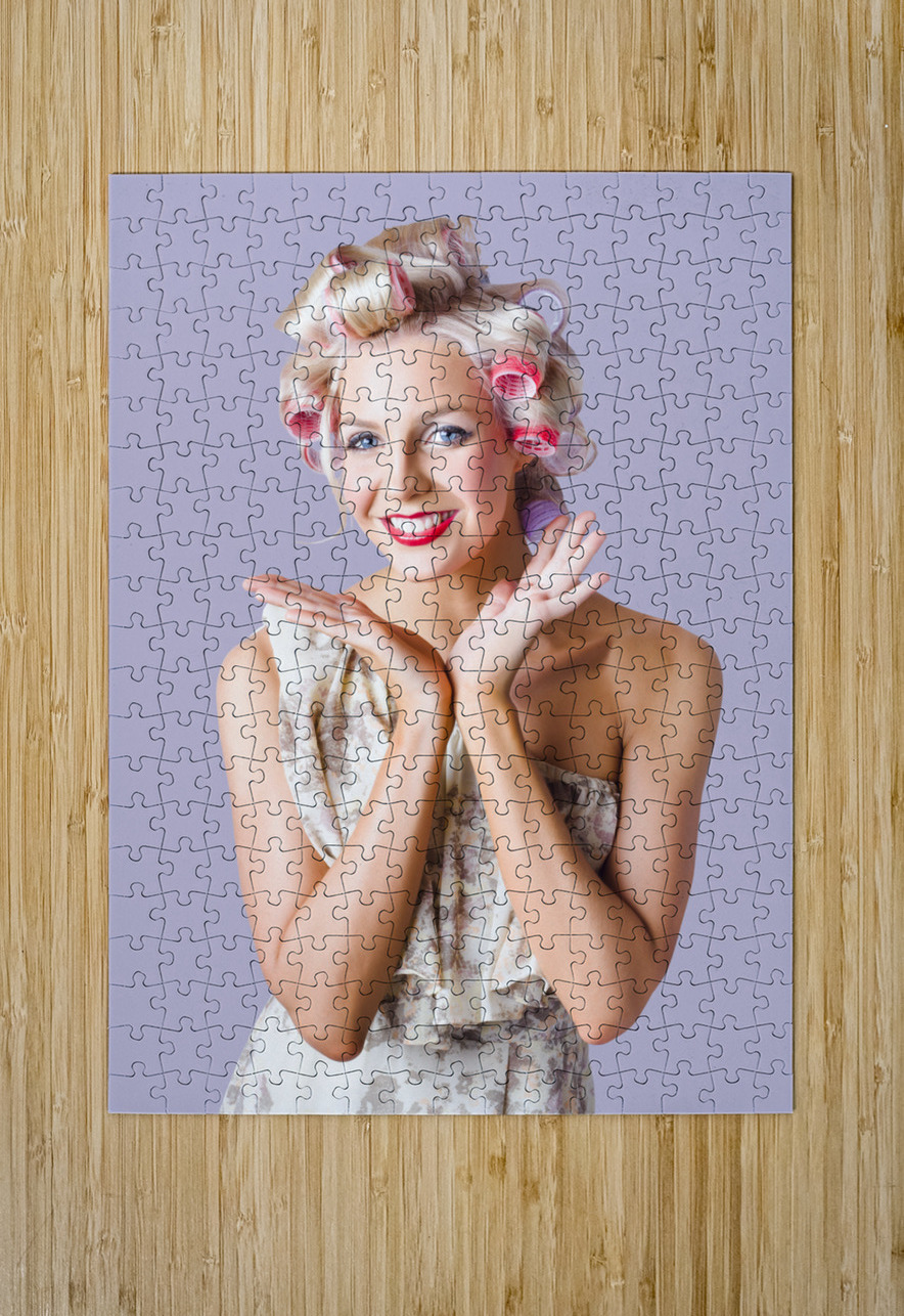 Woman with rollers in hair Jorgo Puzzle printing