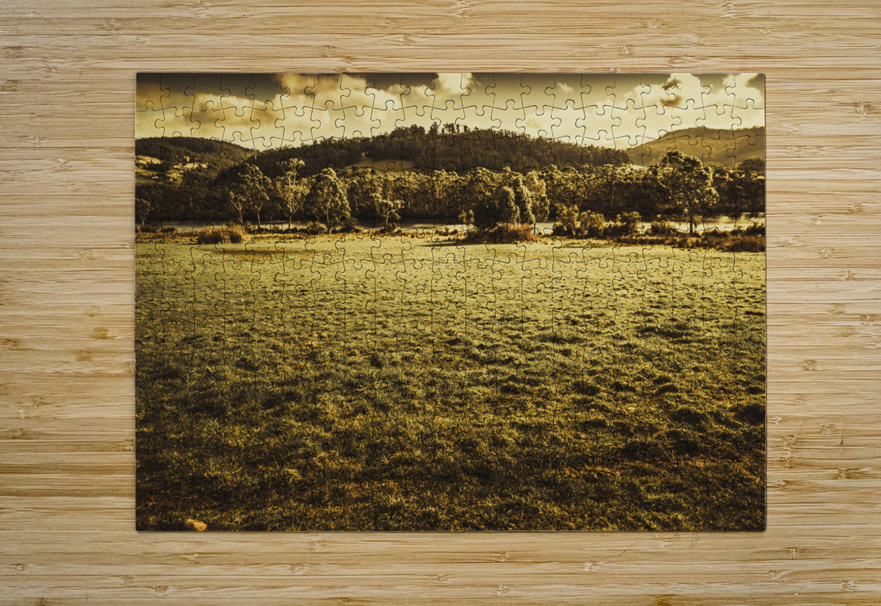 Open fields of Woodstock Tasmania Jorgo Puzzle printing