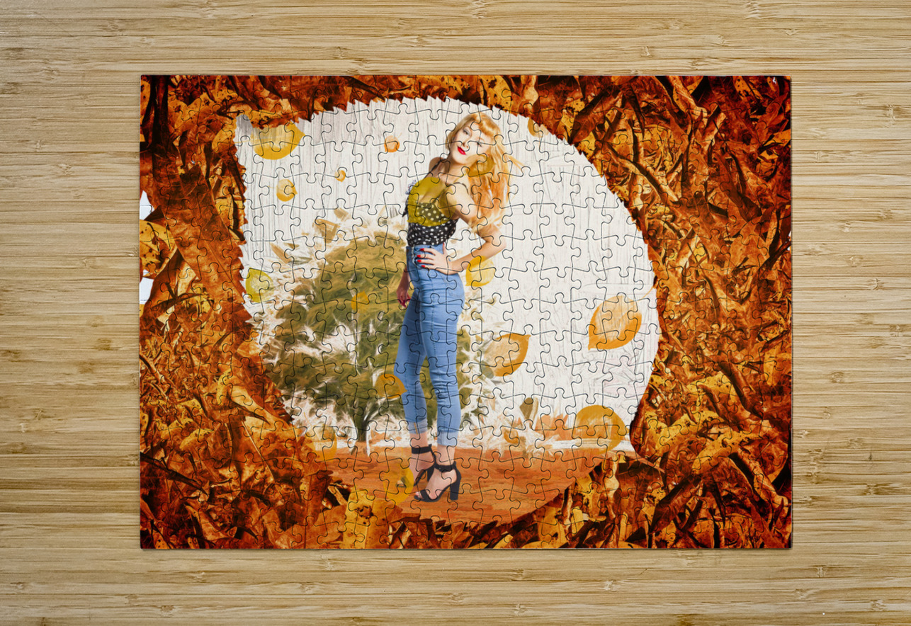 Autumn postcard pinup Jorgo Puzzle printing