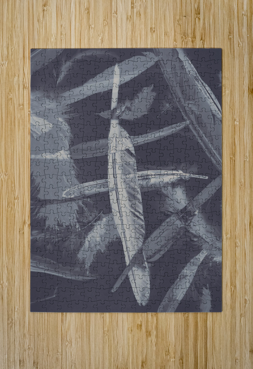 Flying featherabstract background Jorgo Puzzle printing