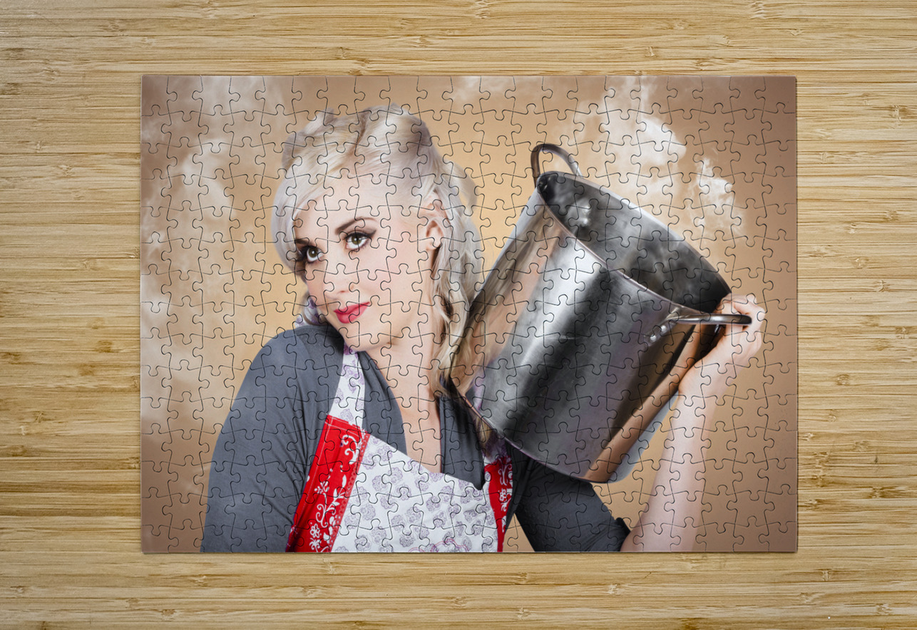 Retro women and homemakers. Pin up Cooking Jorgo Puzzle printing