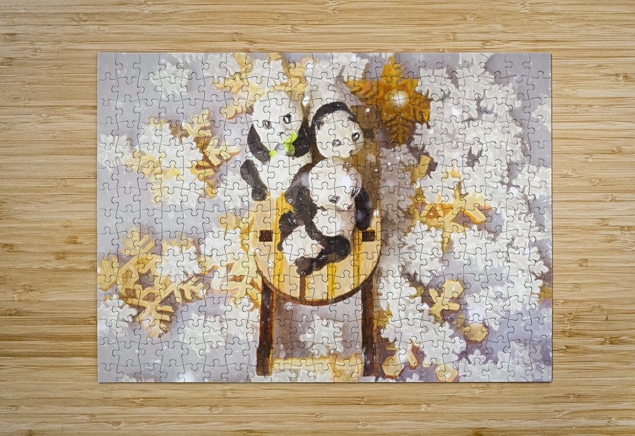 Painterly pandas Jorgo Puzzle printing