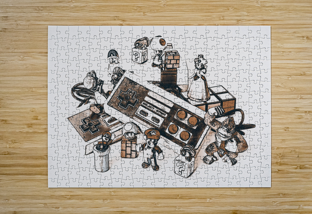 A retro gaming landscape Jorgo Puzzle printing