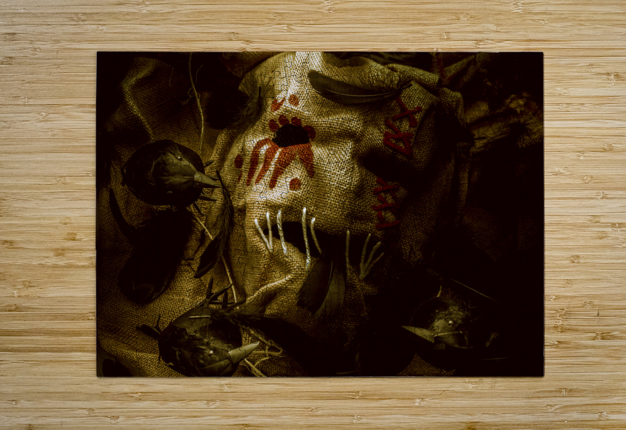 Burlap and feather Jorgo Puzzle printing