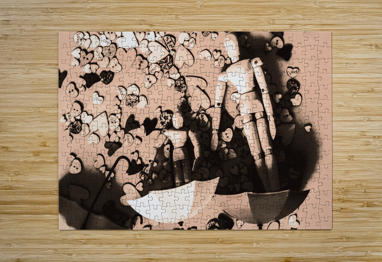 Umbrella boats on heart bay Jorgo Puzzle printing