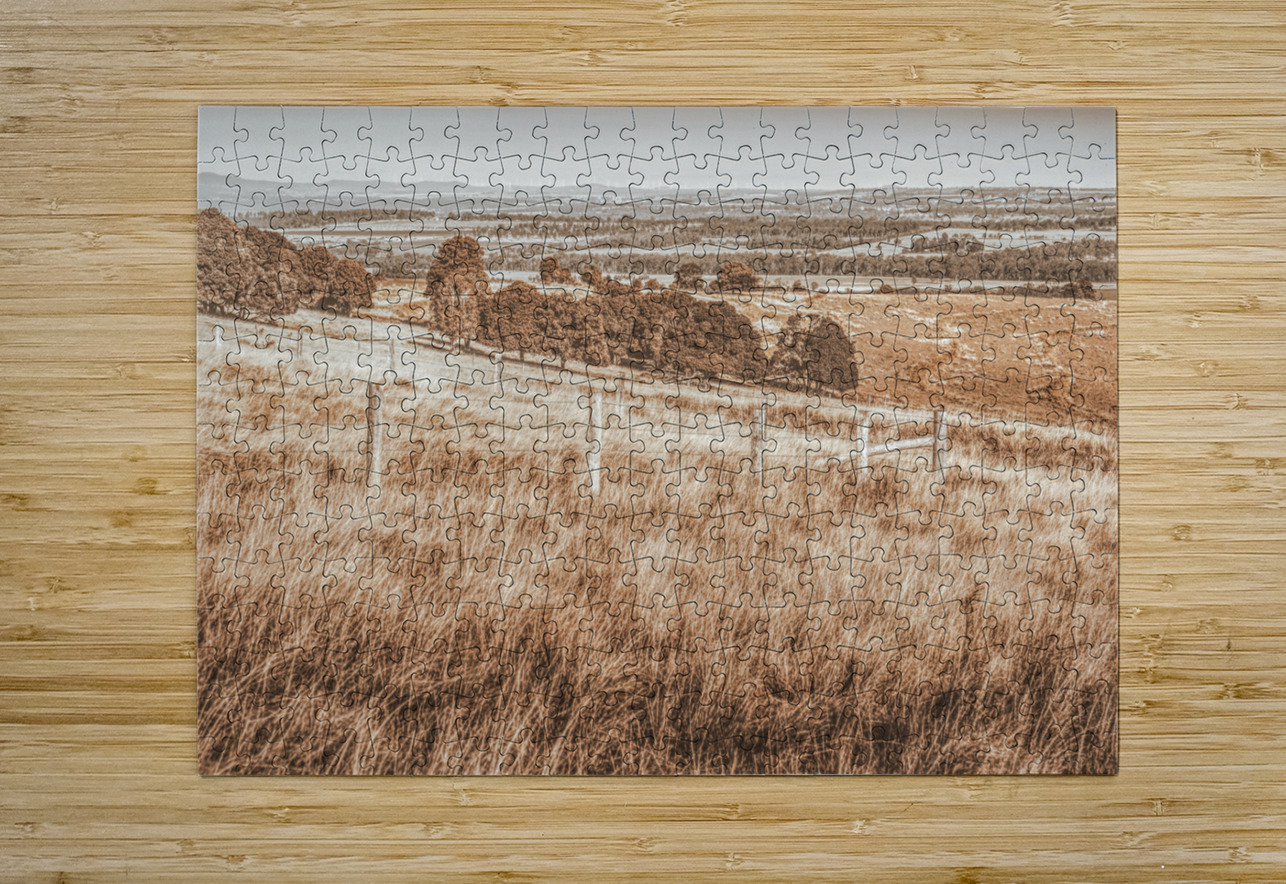 Expansive hills and rustic fencing Jorgo Puzzle printing