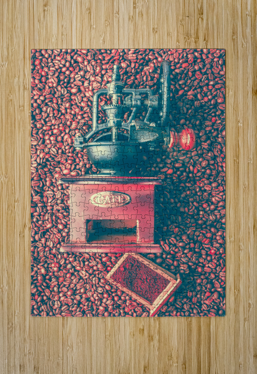 Red Retro Coffeehouse Jorgo Puzzle printing