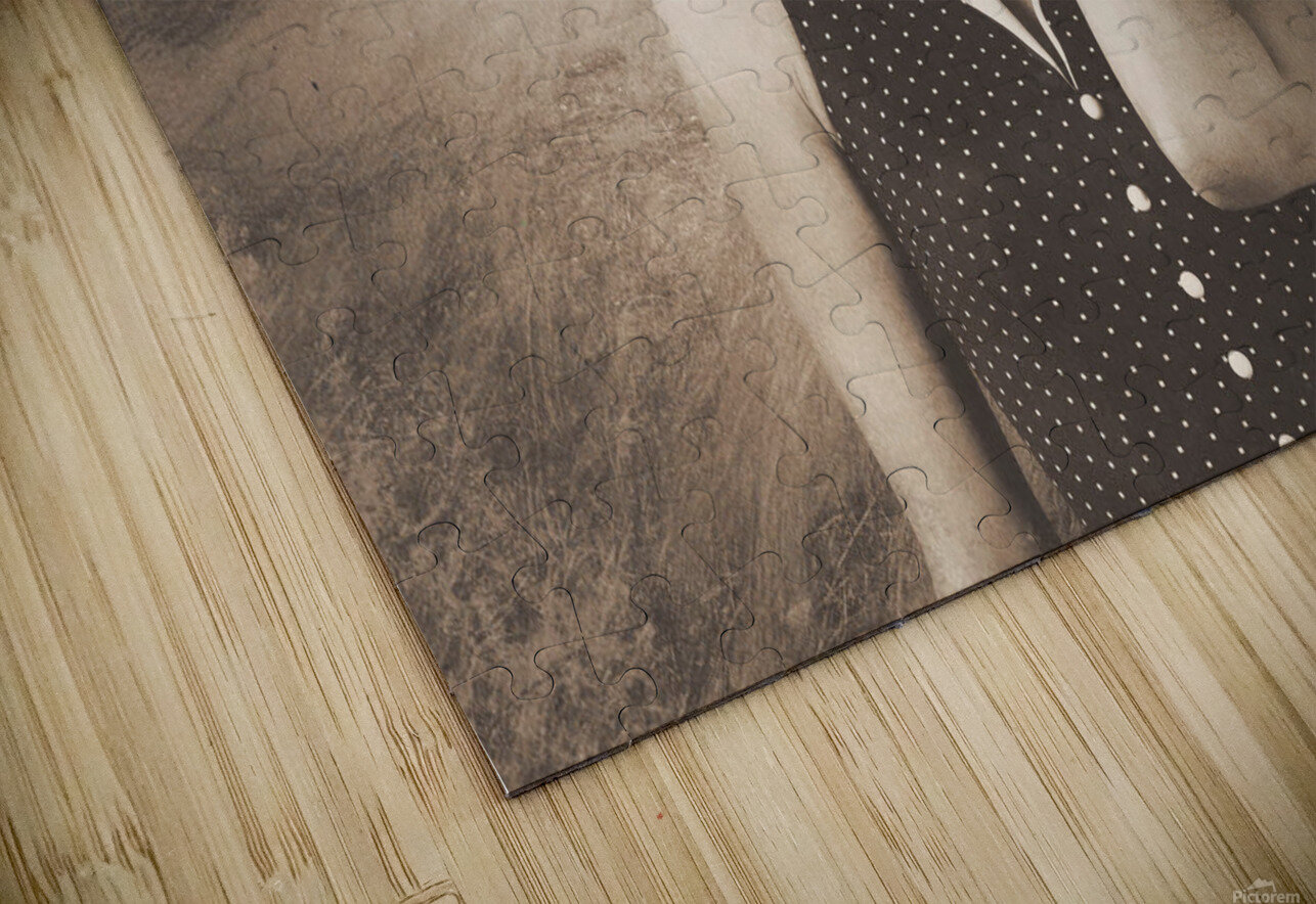 Retro pinup poster girl holding baseball in glove Jorgo Puzzle