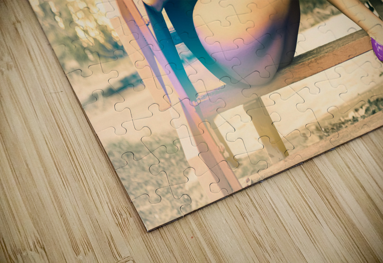 Eighties pinup woman drinking pop art soda Jorgo Puzzle