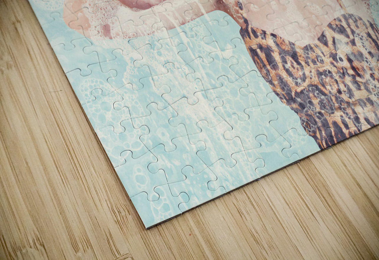 Funny pin up cleaning woman washing bathroom glass Jorgo Puzzle