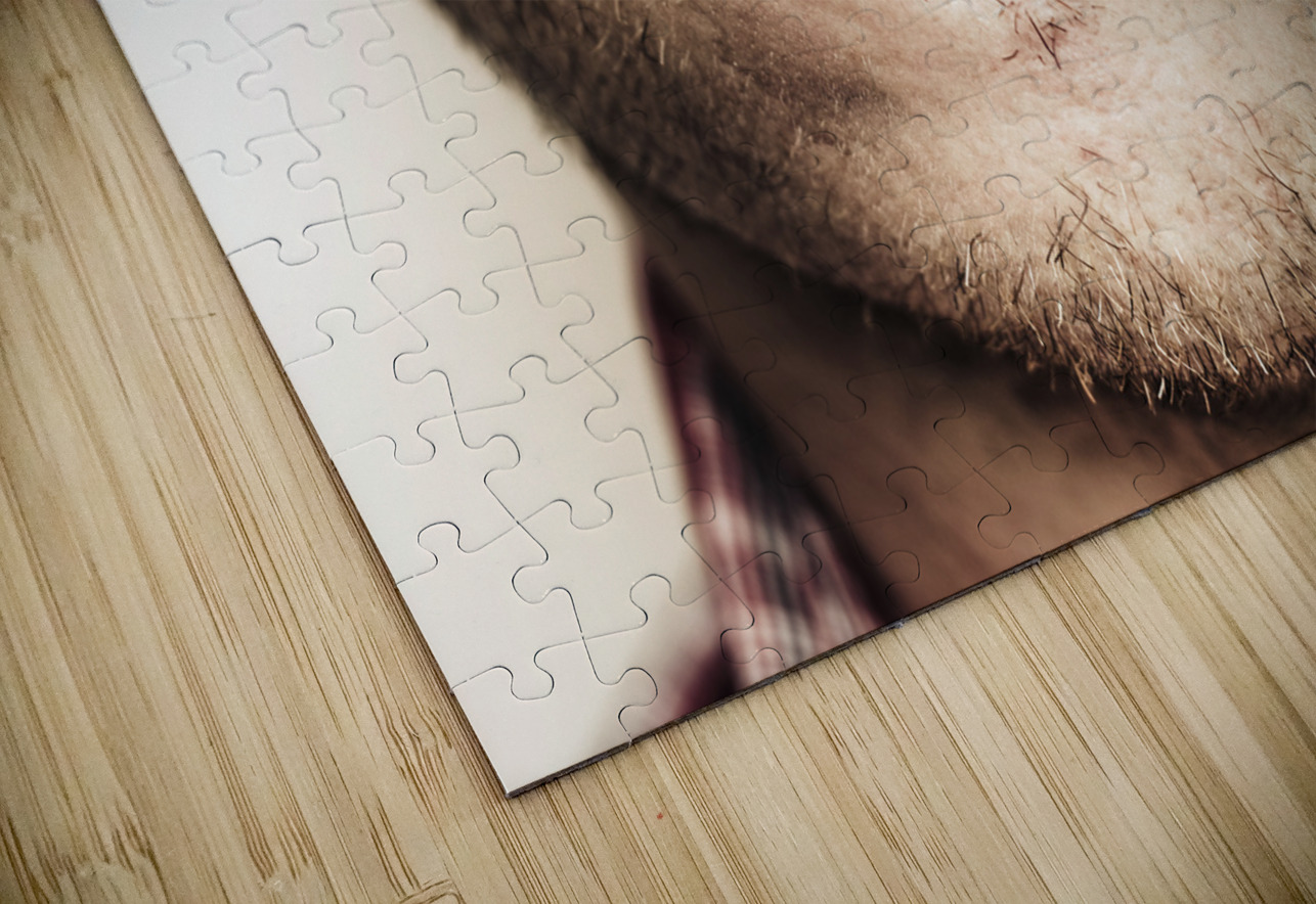 Face Of A Man With Beer Badge Jorgo Puzzle