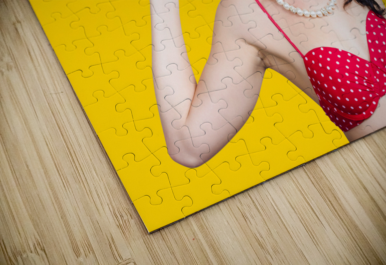 Cute pinup skater girl in punk glam fashion Jorgo Puzzle