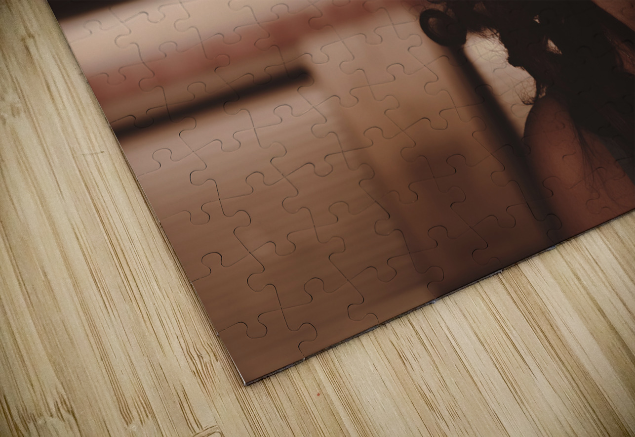 Attractive young pin up woman with old hairstyle Jorgo Puzzle