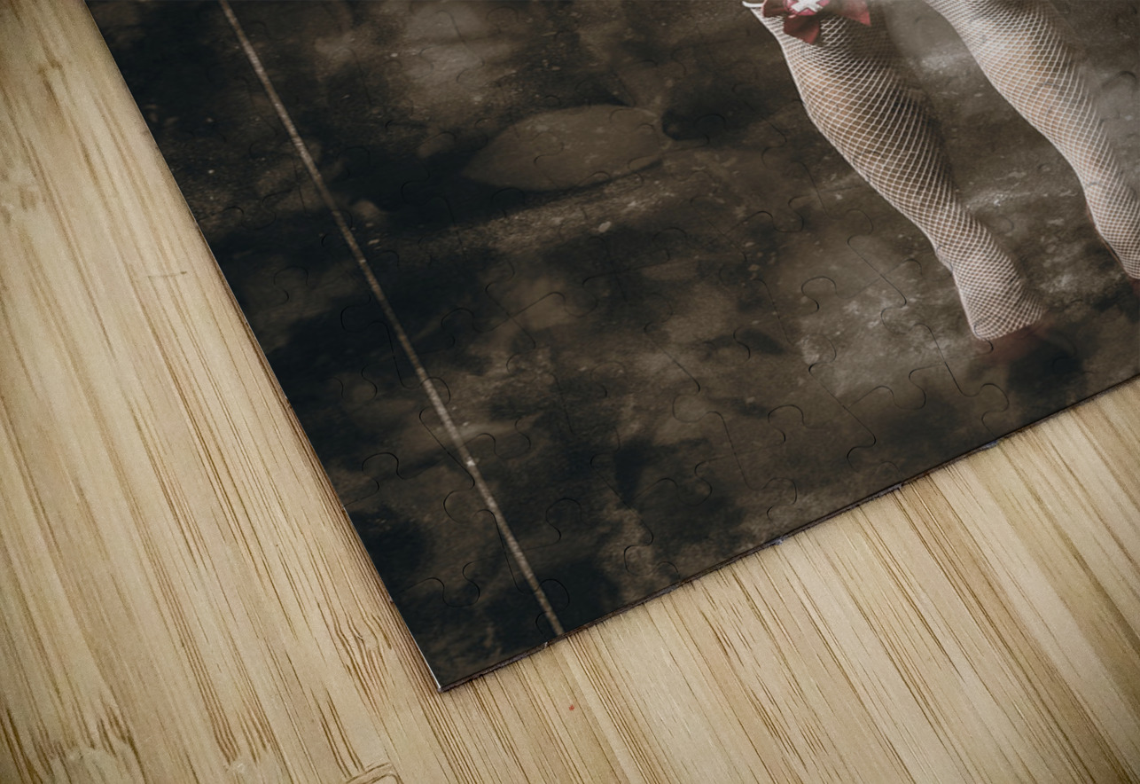 Insane emergency room nurse at ER glass doors Jorgo Puzzle