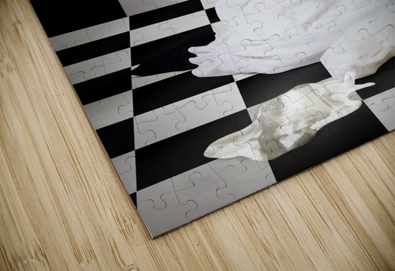 Retro girl crying over a glass of spilt milk Jorgo Puzzle