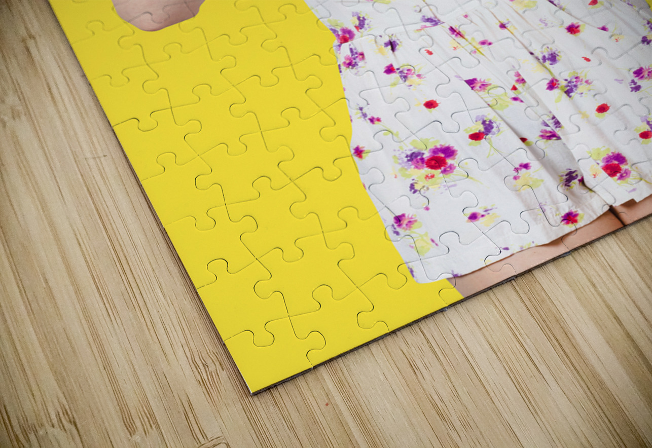 Retro pin up girl chatting on banana telephone Jorgo Puzzle