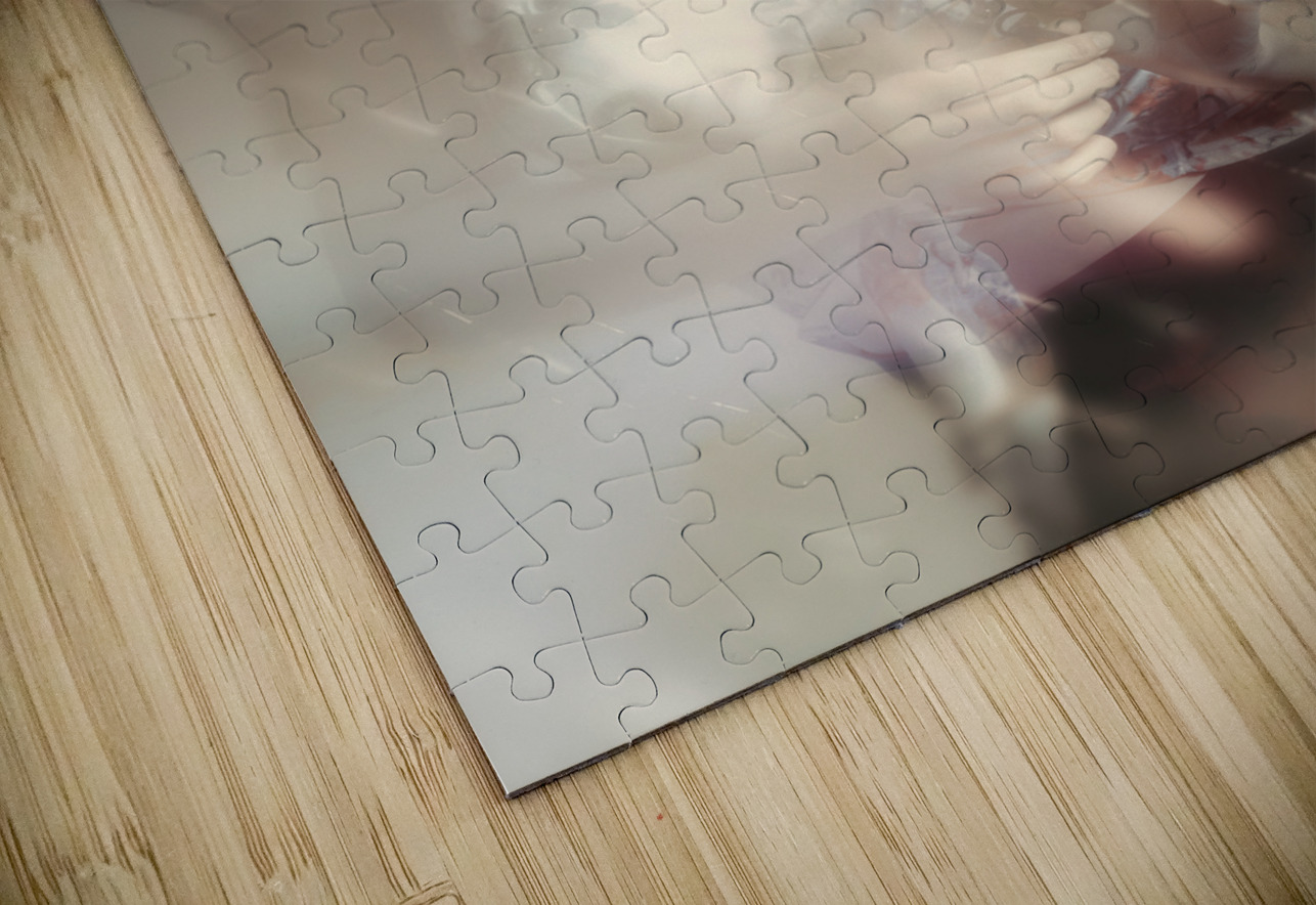 Pin-up woman dancing in a shower of rain Jorgo Puzzle