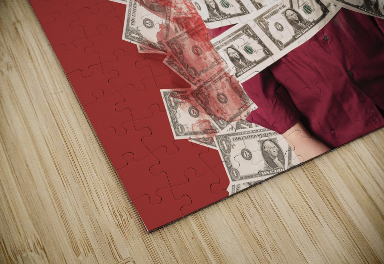 Zombie tied up in financial debt. Dead money Jorgo Puzzle