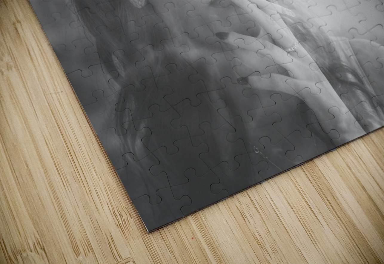 Film noir lady smoking cigarette on vintage street Jorgo Puzzle