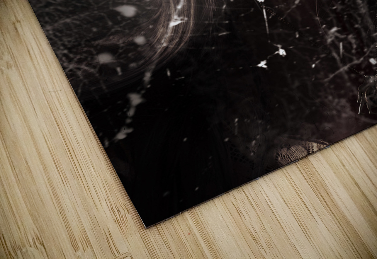 Female face of dark horror. Eye of the black widow Jorgo Puzzle