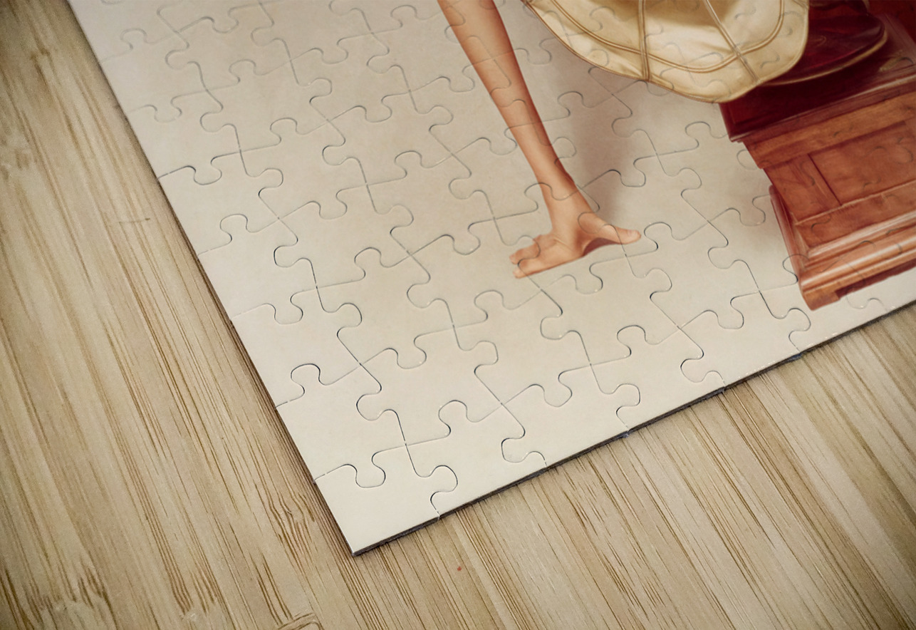 60s pin up girl with vintage record phonograph Jorgo Puzzle