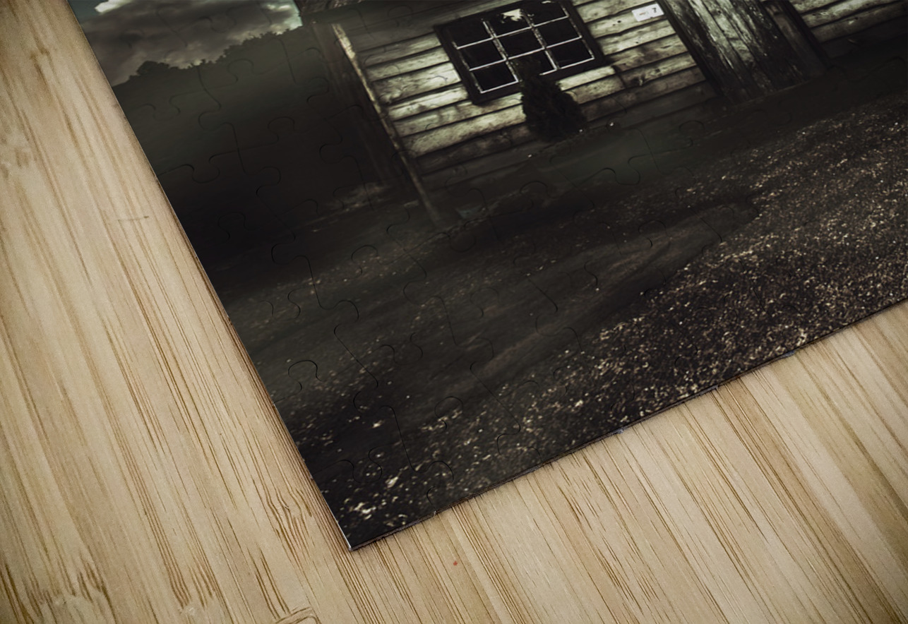 Spooky old abandoned house in dark forest Jorgo Puzzle