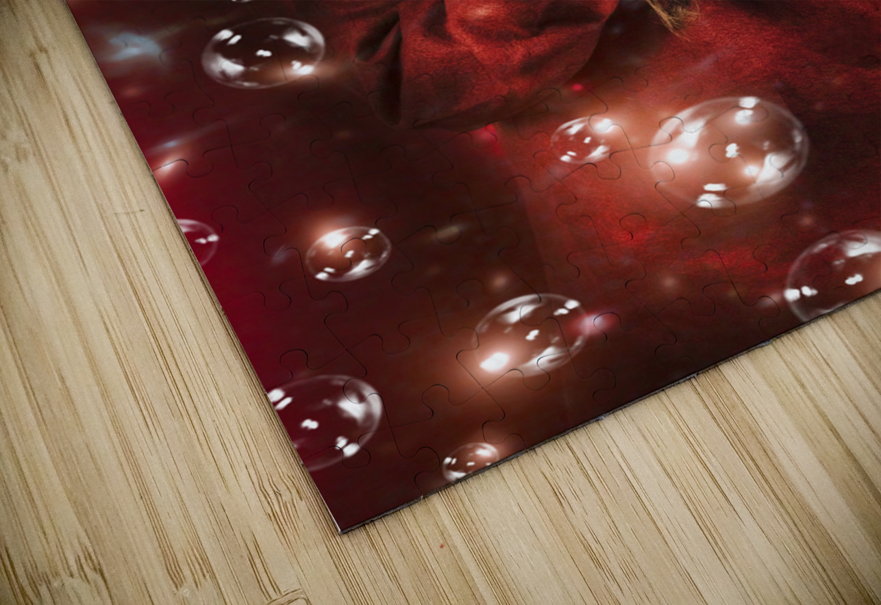 Attractive Christmas Woman Blowing Magic Bubbles Jorgo Puzzle