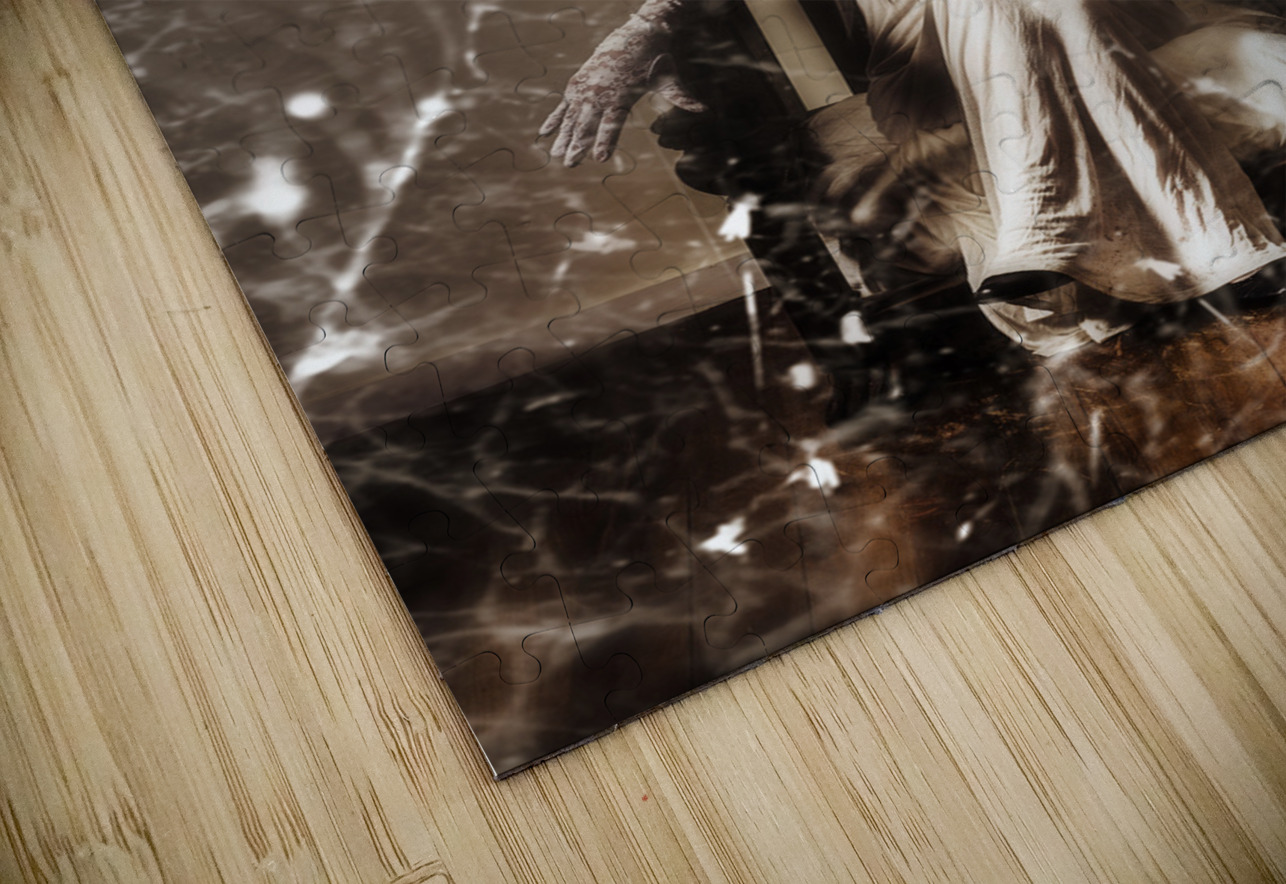 Dark portrait of a demon woman in haunted house Jorgo Puzzle