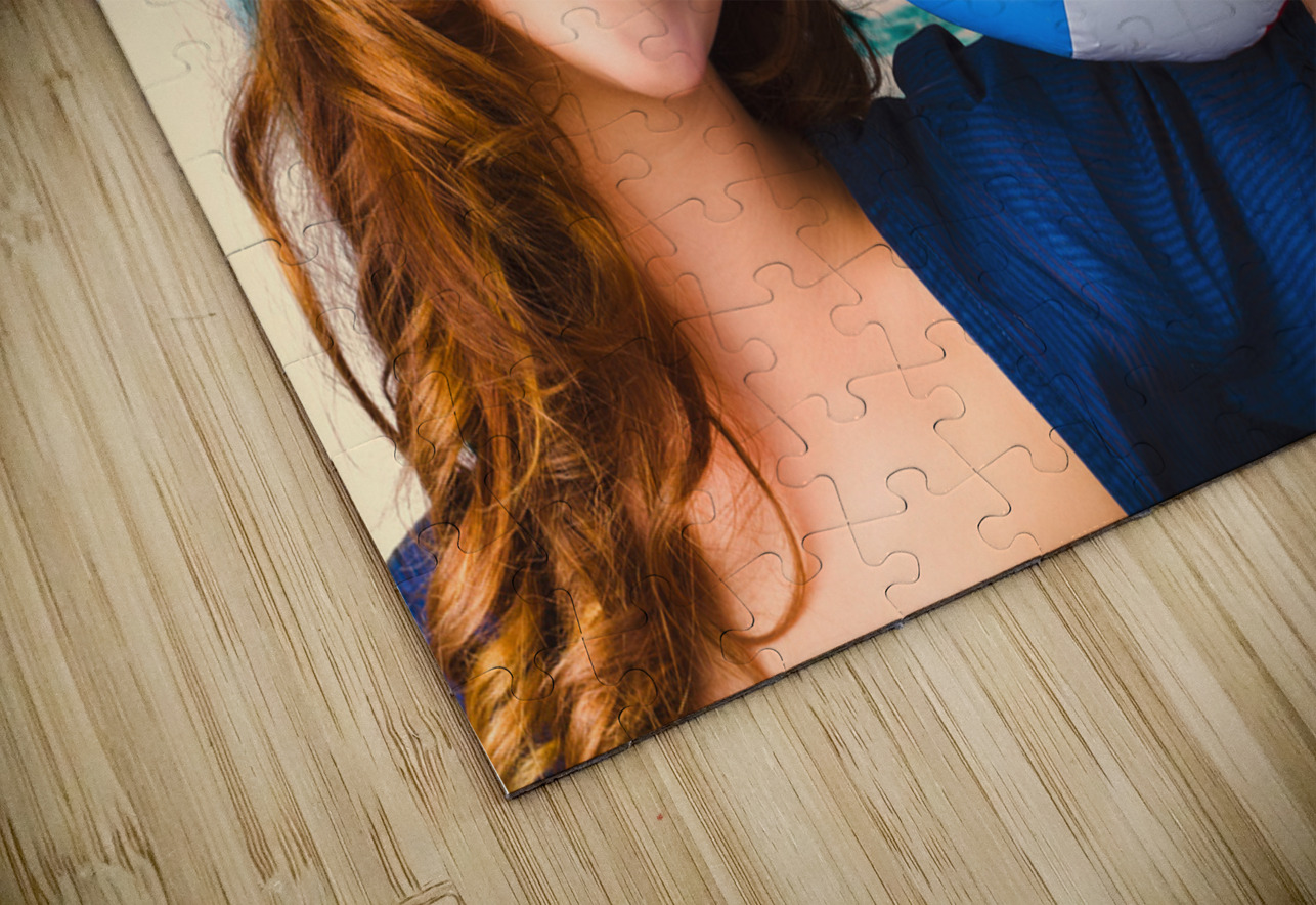 Vintage 1950 era pin-up woman with beach ball Jorgo Puzzle