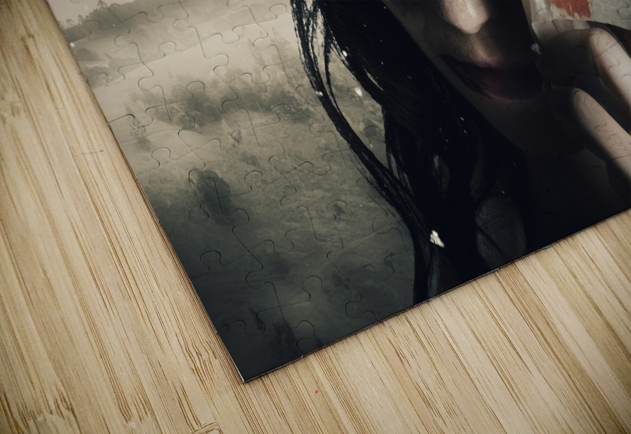 Grim face of horror crying tears of blood Jorgo Puzzle