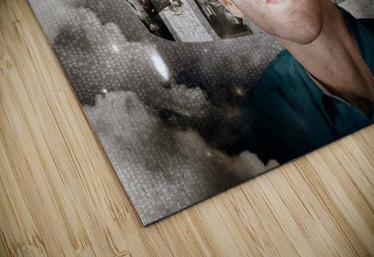 Man Streaming Media With Cloud Server Informatics Jorgo Puzzle