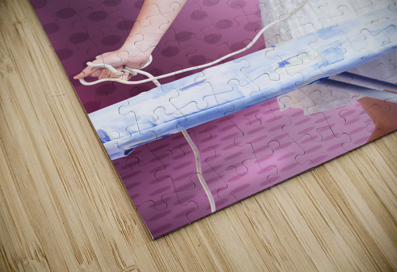 Ironing pinup housewife doing sixties housework Jorgo Puzzle