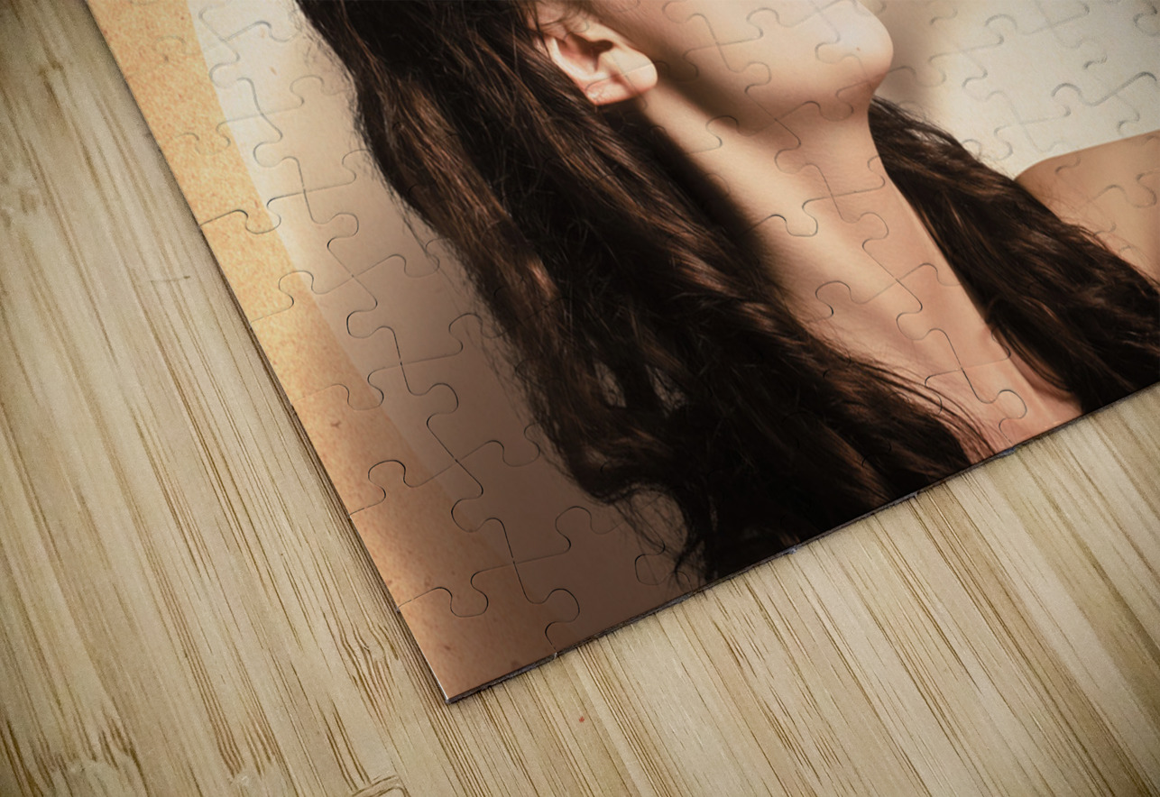 Young pinup woman in sunglasses drinking soda Jorgo Puzzle