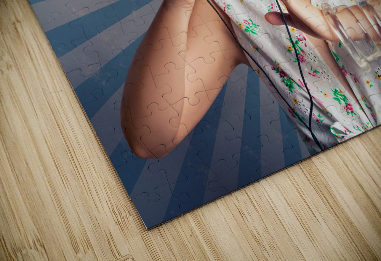 Young Happy Vintage Woman With Old Film Camera Jorgo Puzzle