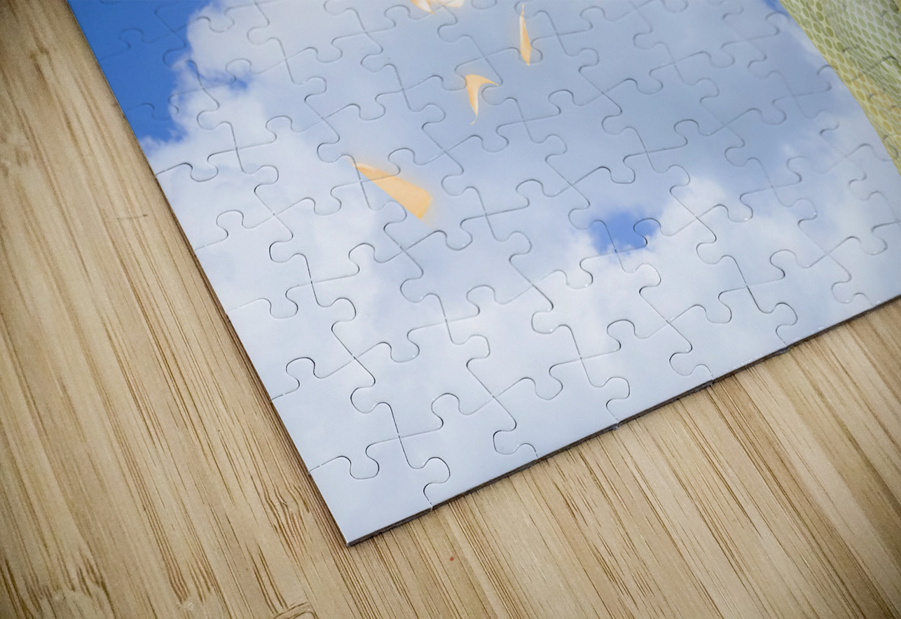 Romantic woman dreaming of a sky filled romance Jorgo Puzzle