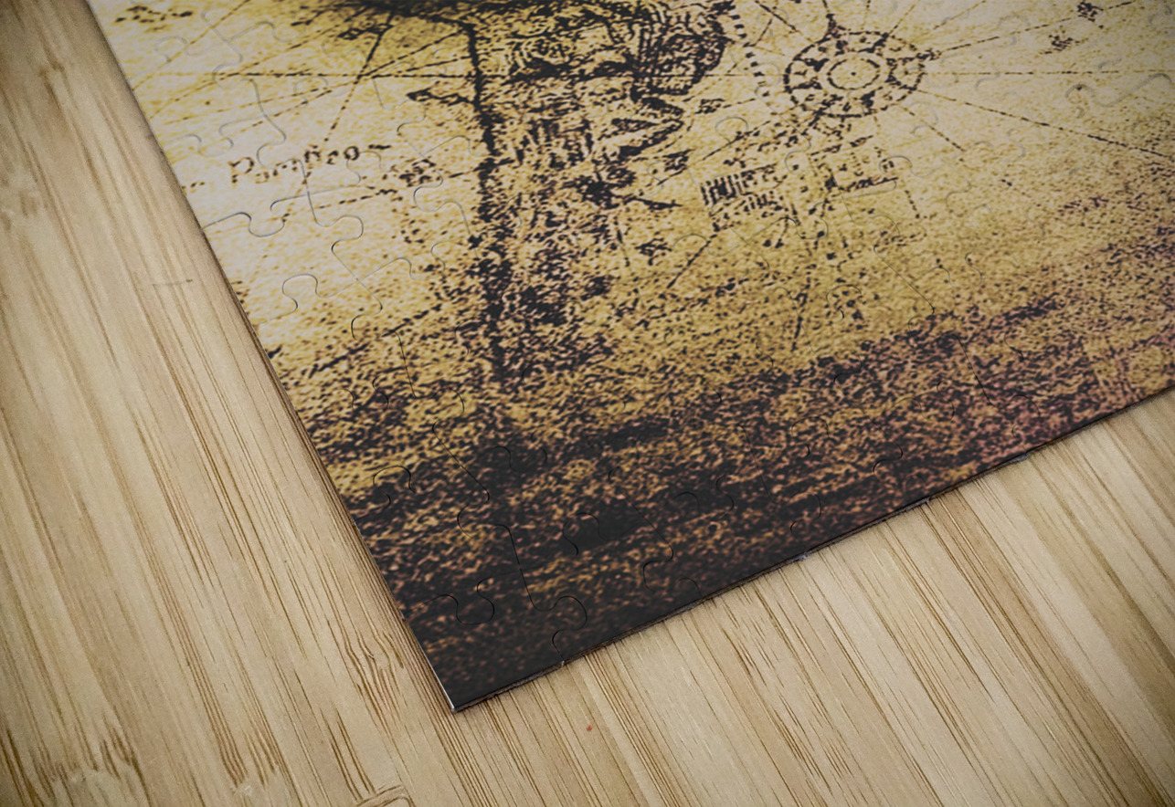 Antique Biplane On Old Map Jorgo Puzzle