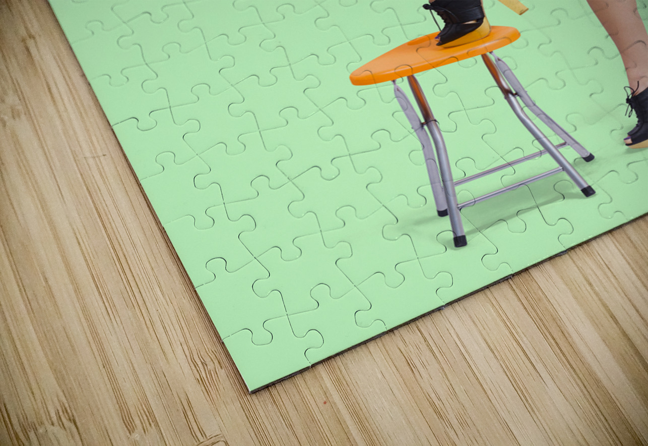 Sexy pin-up model posing in stylish retro fashion Jorgo Puzzle