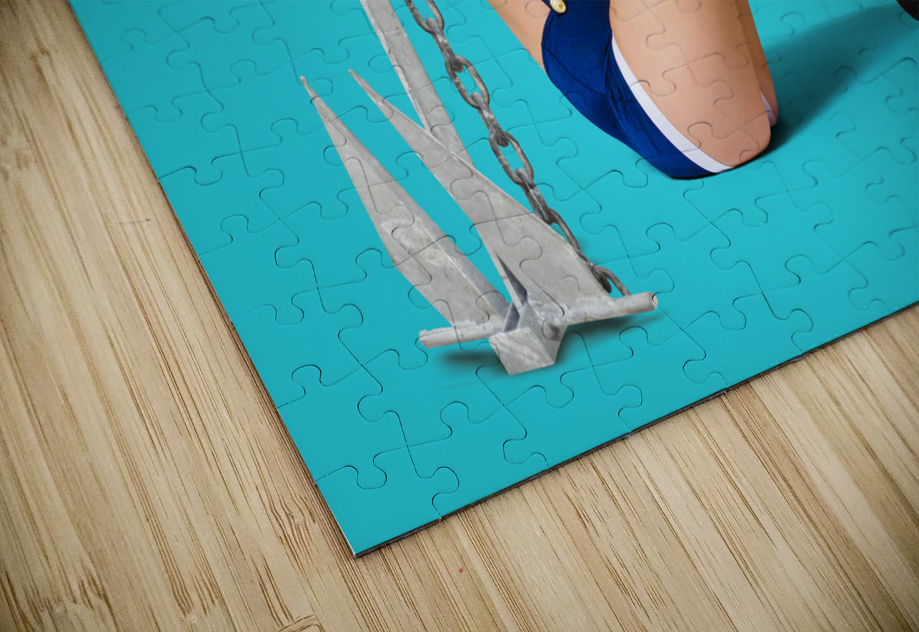 Gorgeous pin up sailor girl wearing hat Jorgo Puzzle